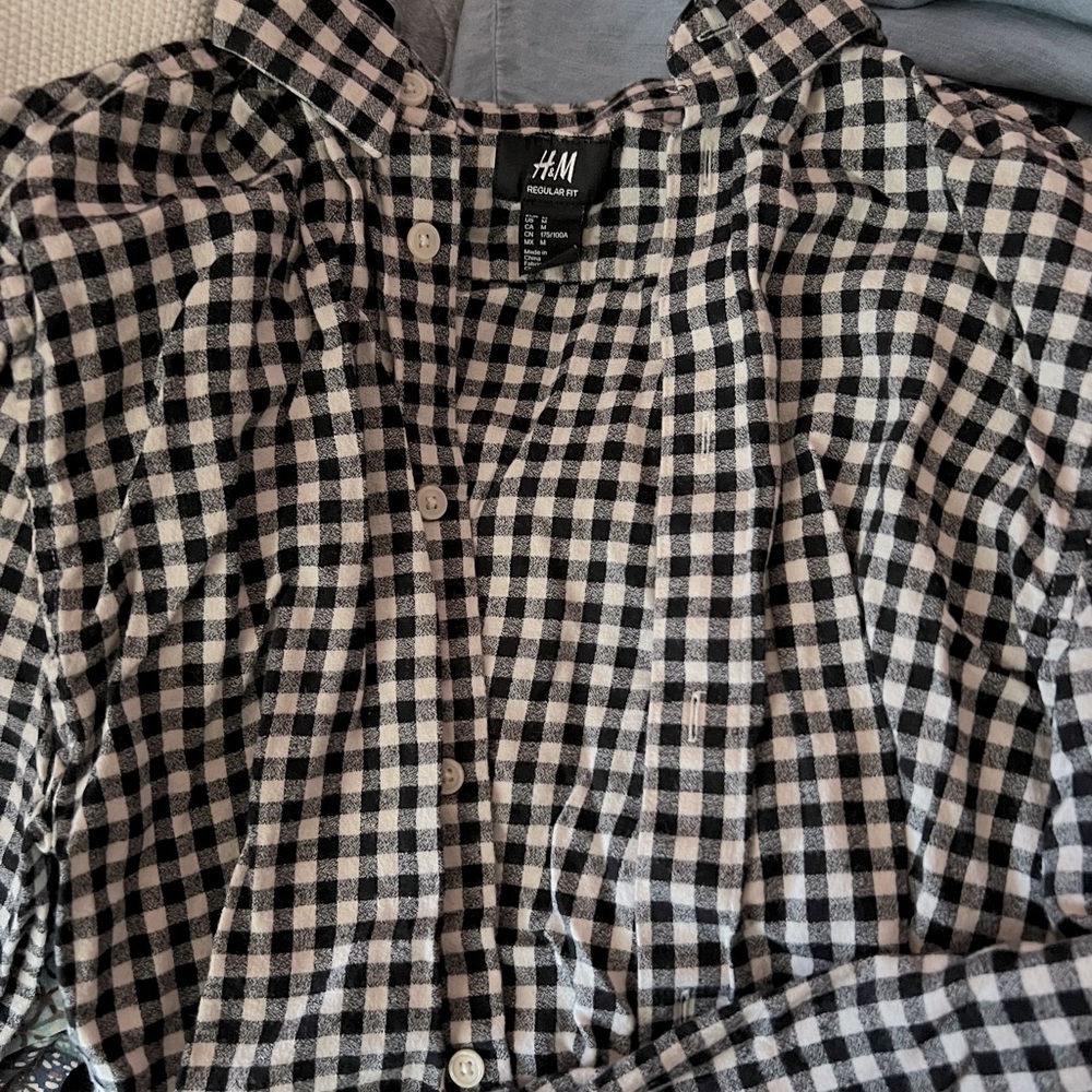 H&M plaid long sleeve